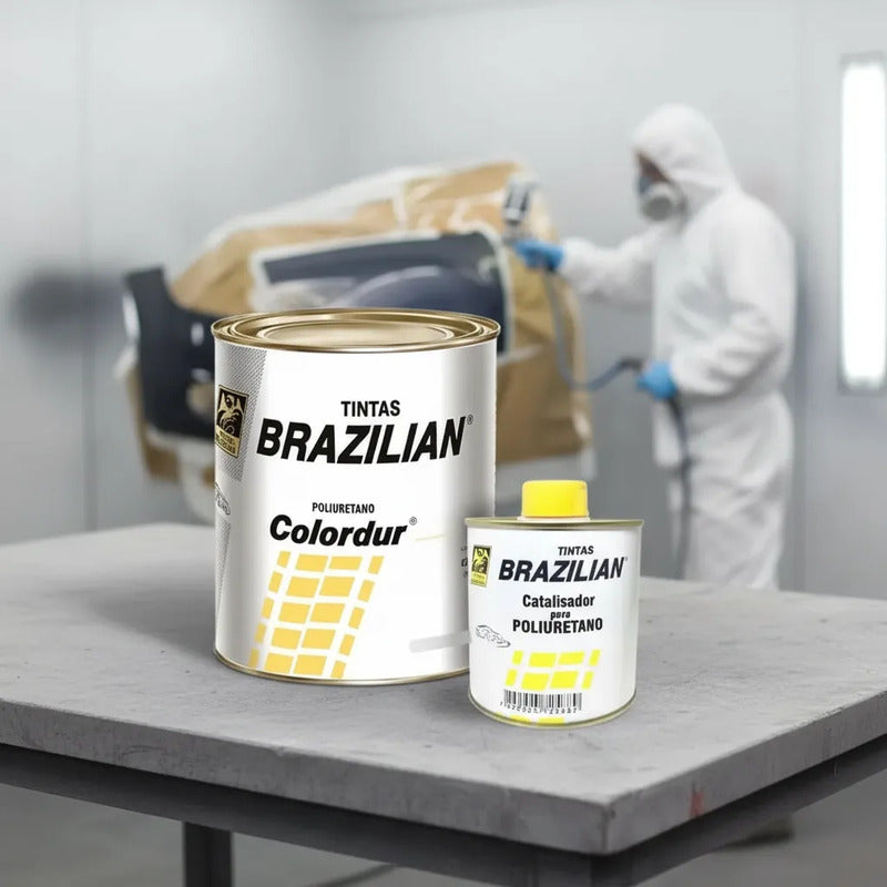 Tinta Pu Laranja Scania 78 675ml + Catalisador Brazilian