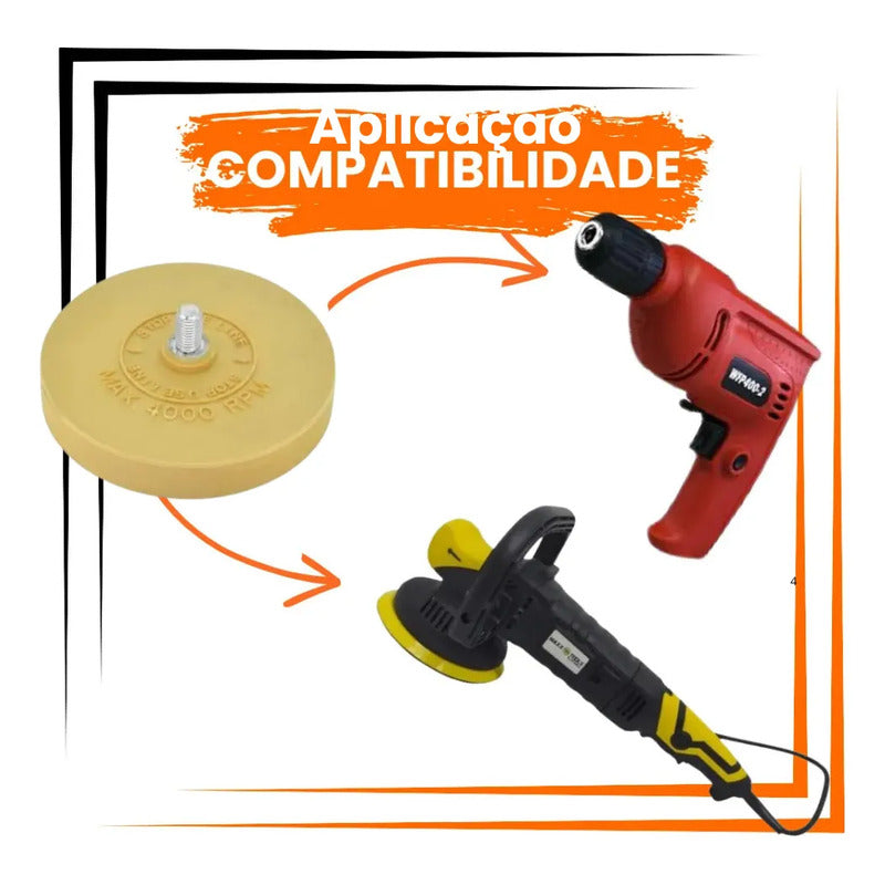 Disco Removedor De Cola E Adesivos Automotivo Profissional Marrom-claro