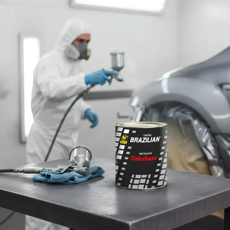 Tinta Automotiva Poliéster Cinza Spectrus Met. - 900ml.