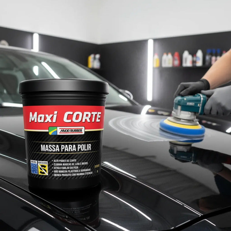 Massa P/ Polir Max Corte 1 Kg Maxi Rubber - Uso Automotivo Branco