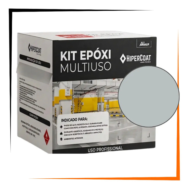 Kit Revestimento Epóxi Elit Multiuso 3,6l Componente A+b Tom Revestimento Cinza Claro