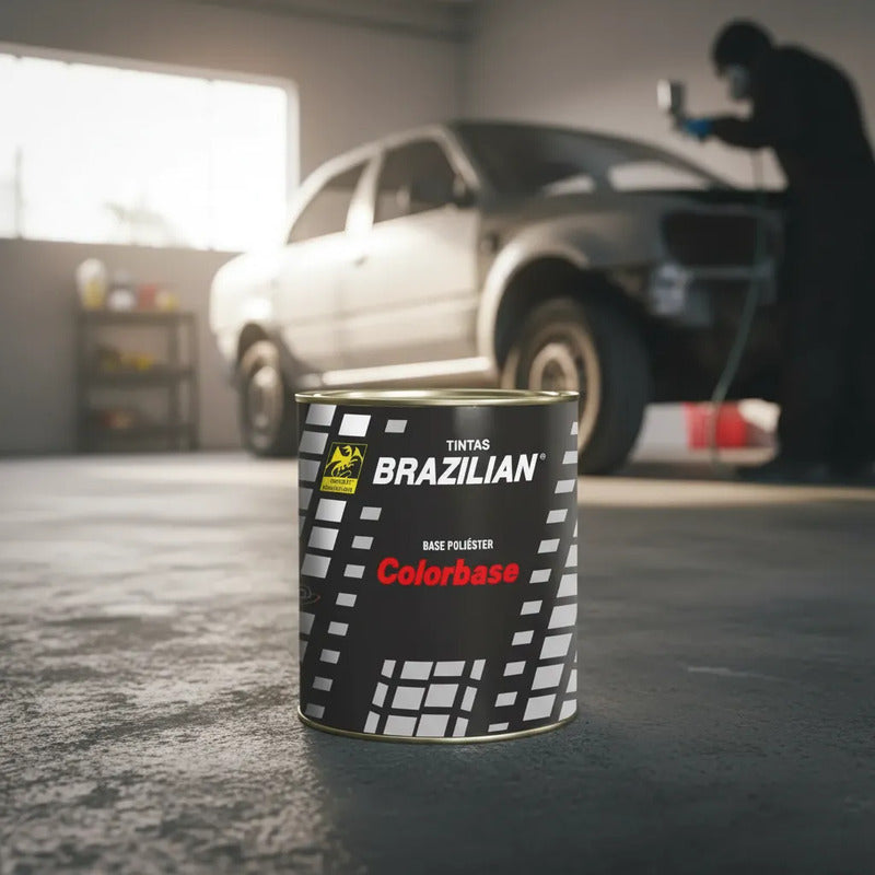 Tinta Automotiva Poliéster Preto Vulcano Fiat 01 900ml.