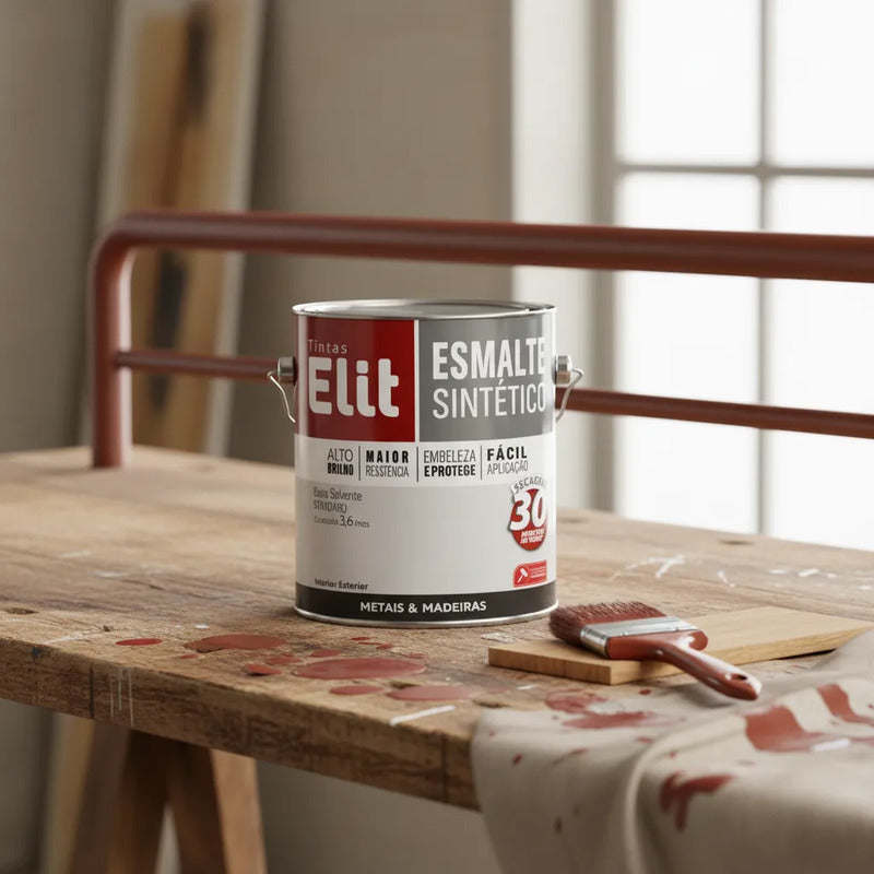 Esmalte Elit 3,6l Alta Resistência Brilhante Metais
