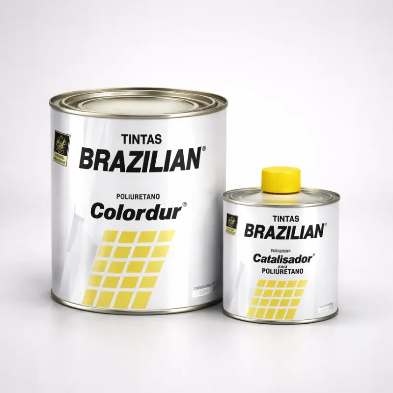 Tinta Pu Preto Fosco 675ml + Catalisador Brazilian