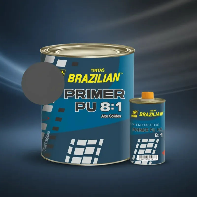 Primer Pu Super Brazilian + Catalisador 900ml Cinza