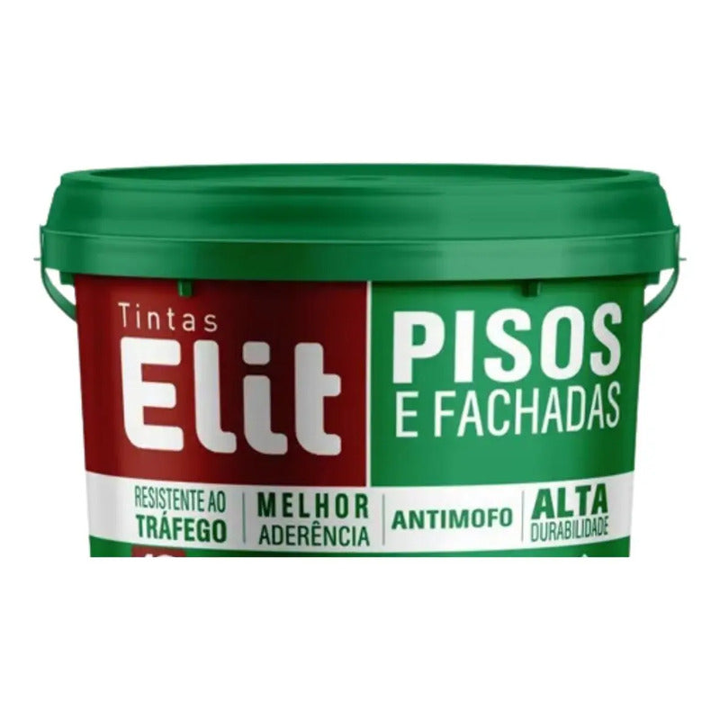 Tinta Piso Elit Chumbo 3,6l Fosco Impermeável Para Quadras E Garagens