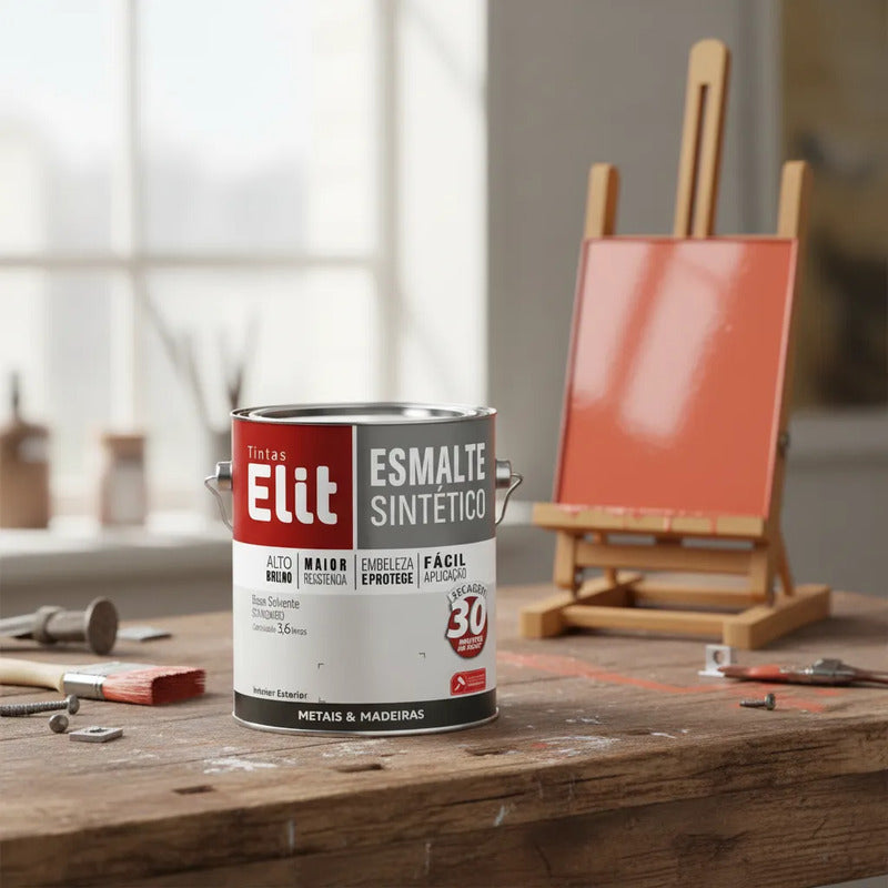 Esmalte Elit 3,6l Alta Resistência Brilhante Metais