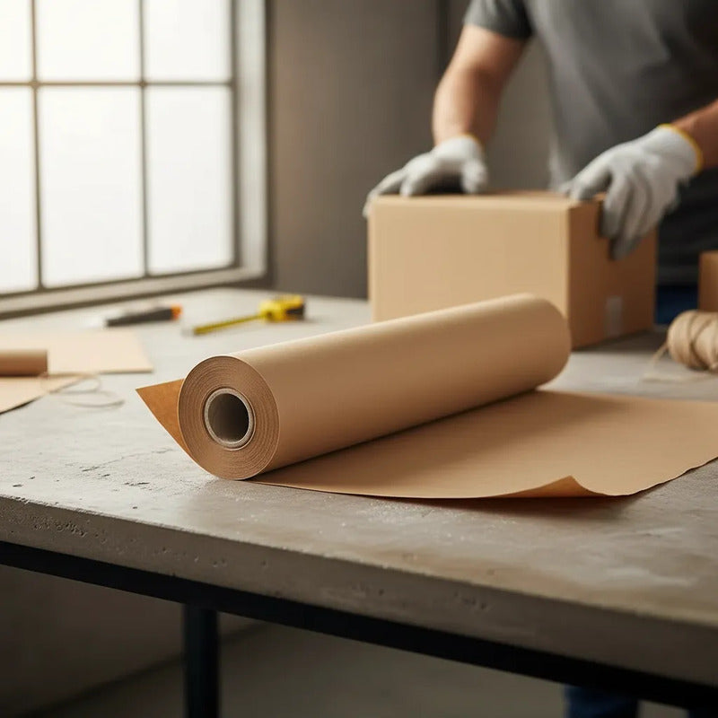 Bobina Papel Semi Kraft 90cm X 50m Envelopamento Top Premium