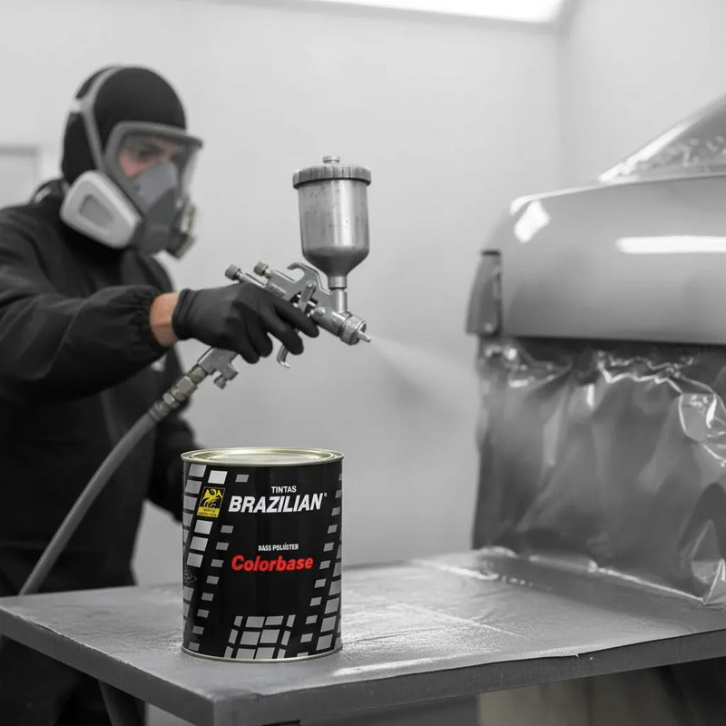 Tinta Automotiva Poliéster Cinza Trend Met. Fiat - 900ml.