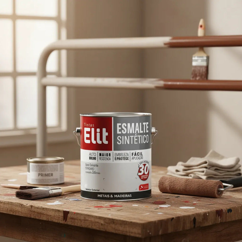 Esmalte Elit 3,6l Alta Resistência Brilhante Metais
