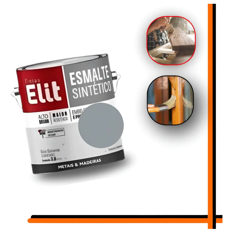 Tinta Esmalte Sintético Elit 3,6l Metais Madeiras Brilho