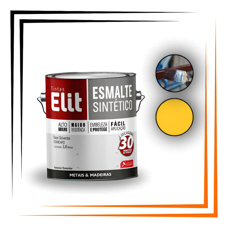 Esmalte Elit 3,6l Alta Resistência Brilhante Metais