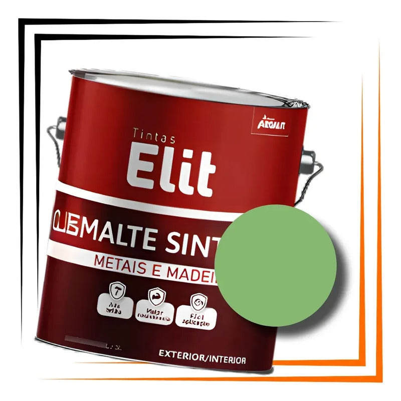 Tinta Esmalte Sintetico Elit 3,6l Secagem Rapida Alto Brilho Verde Nilo Brilhante
