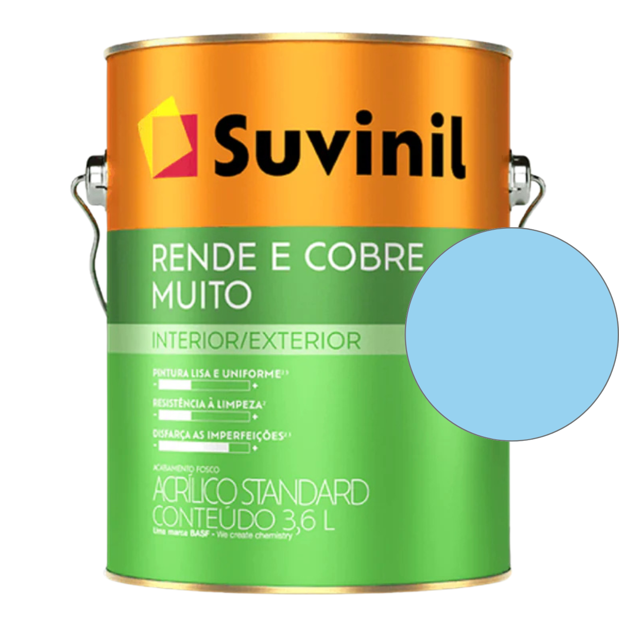 Tinta Suvinil Standard Acrílica Fosca Rende e Cobre 18L