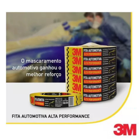 10 Unidades 3m Fita Crepe Amarela Alta Performance 18mmx40m