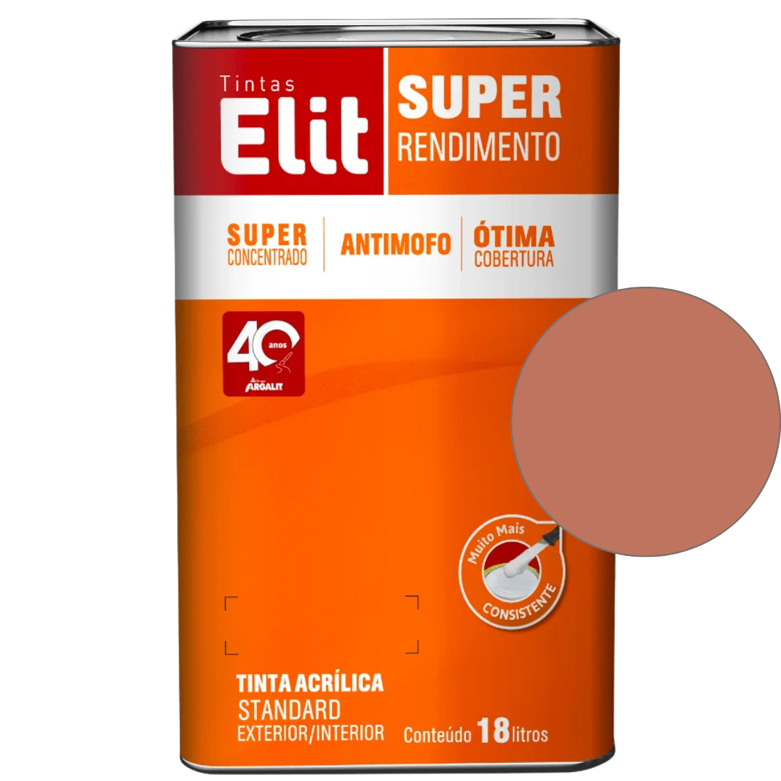 Tinta Acrílica Elit Super Rendimento Fosco 18L e  3,6L