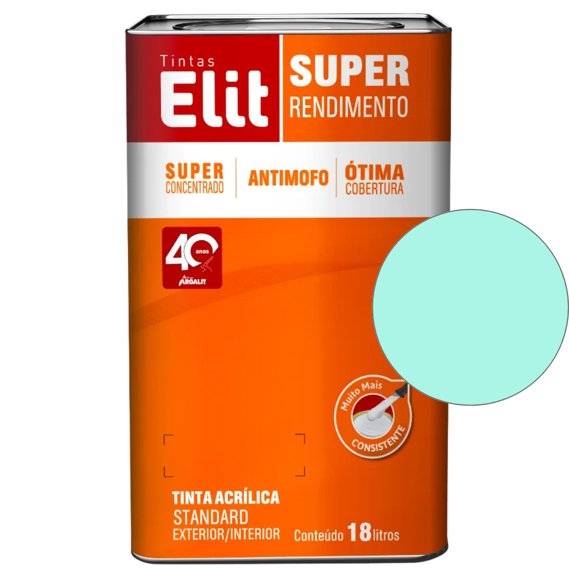 Tinta Acrílica Elit Super Rendimento Fosco 18L e  3,6L