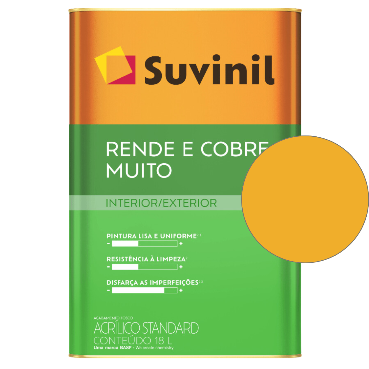 Tinta Suvinil Standard Acrílica Fosca Rende e Cobre 18L