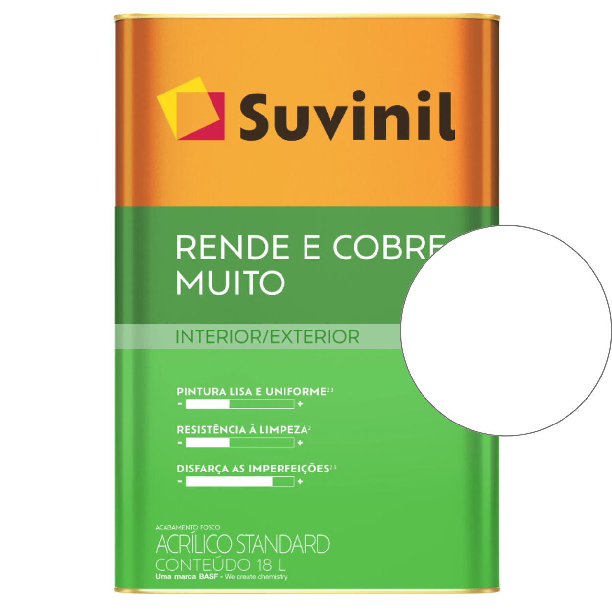 Tinta Suvinil Standard Acrílica Fosca Rende e Cobre 18L