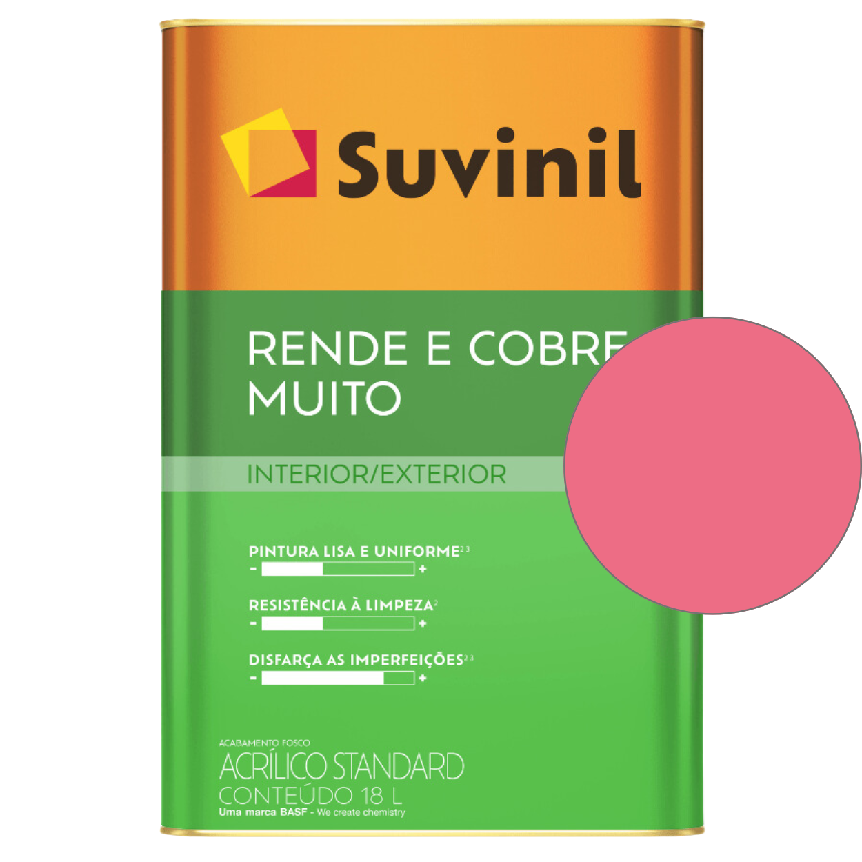 Tinta Suvinil Standard Acrílica Fosca Rende e Cobre 18L