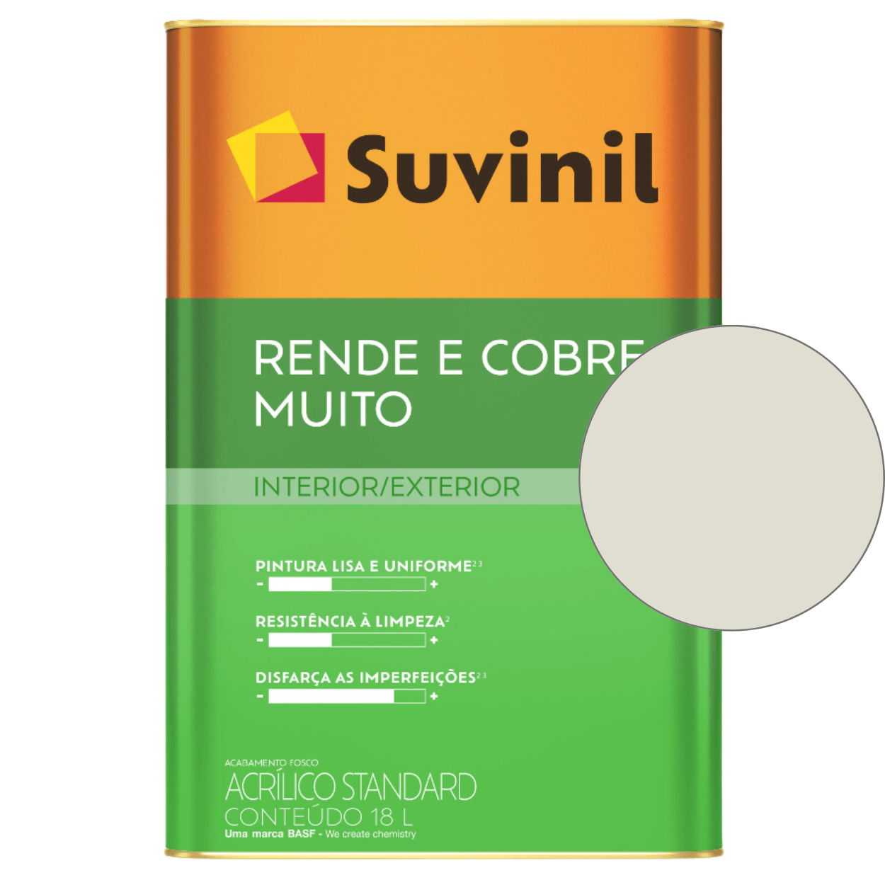 Tinta Suvinil Standard Acrílica Fosca Rende e Cobre 18L