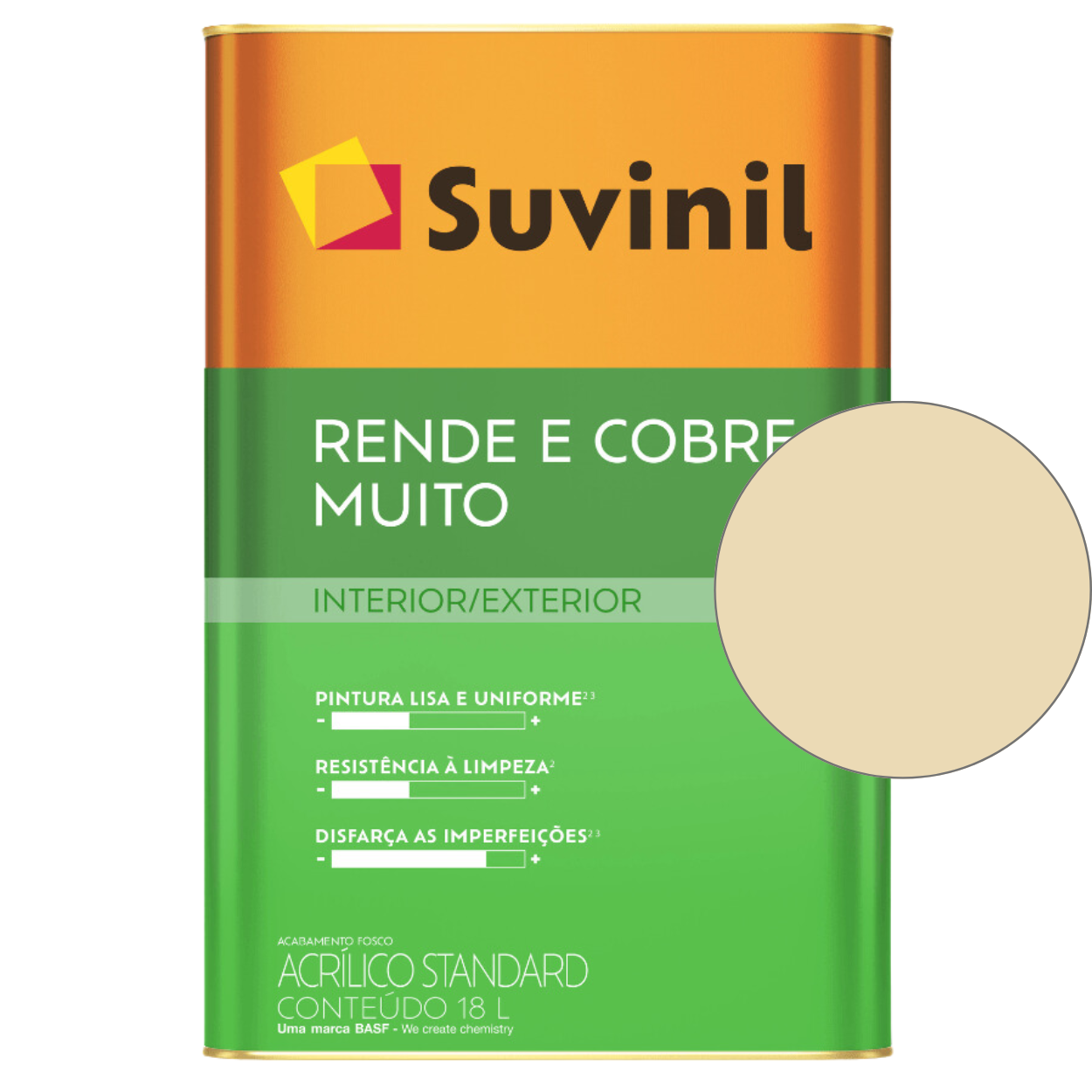 Tinta Suvinil Standard Acrílica Fosca Rende e Cobre 18L