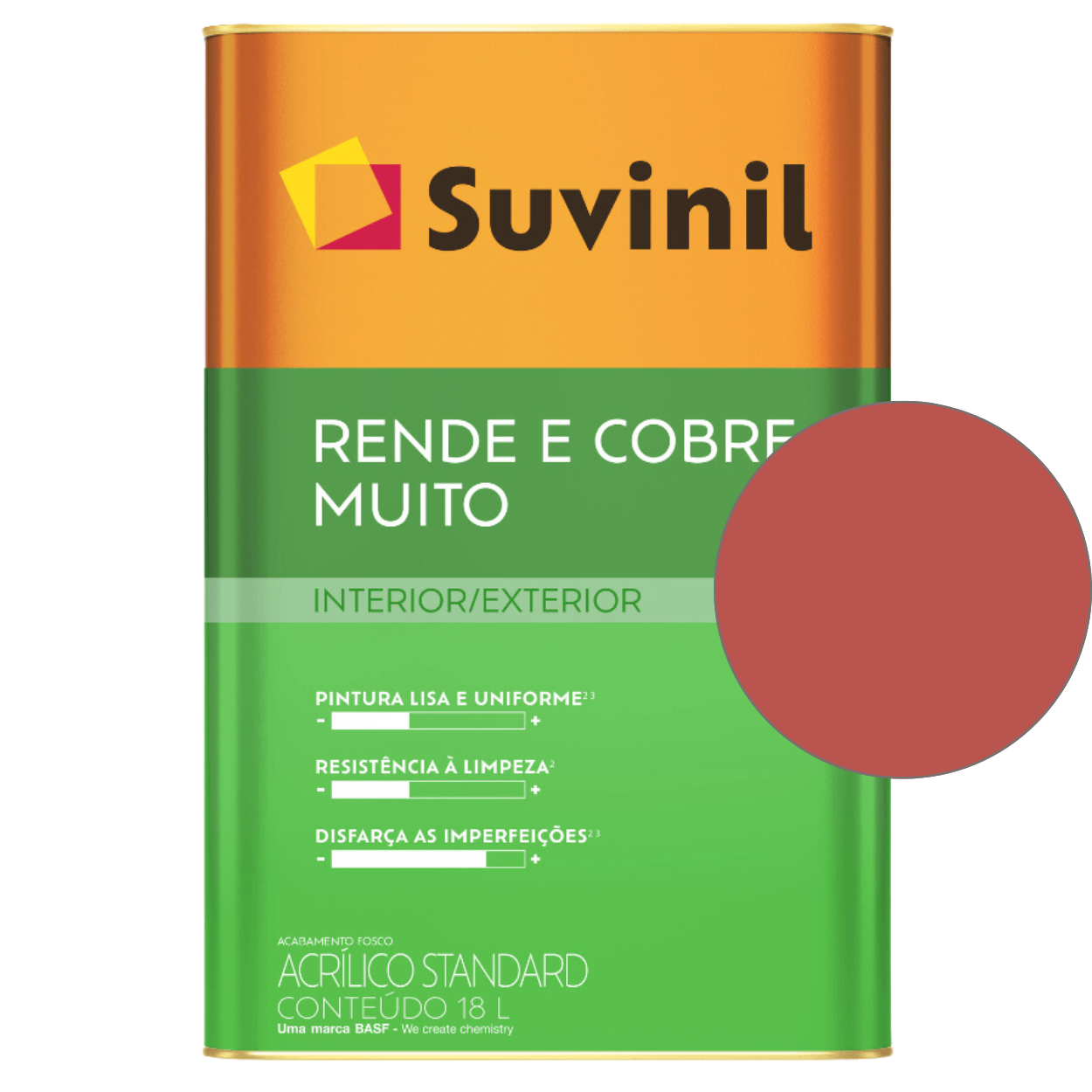 Tinta Suvinil Standard Acrílica Fosca Rende e Cobre 18L